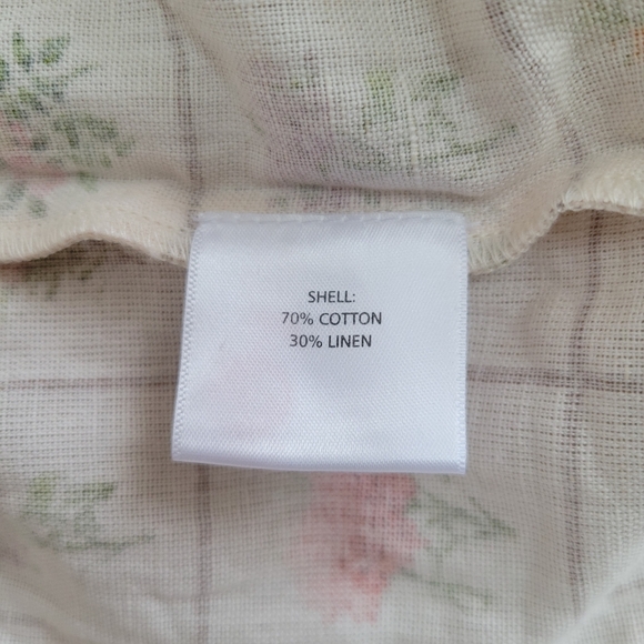 Anna Cate Vintage Stamp Emily Floral Maxi Dress Linen Cotton Size M - Picture 14 of 15